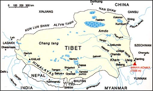 Map of Tibet