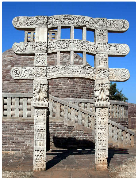 Gateway of Stupa 3, Sanchi.